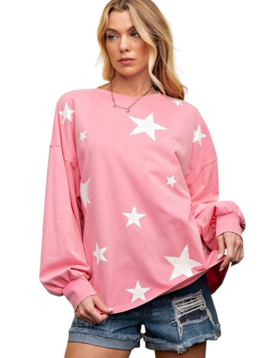 easel Tops - 989: EASEL PLUS NWT TOP PINK (H22)